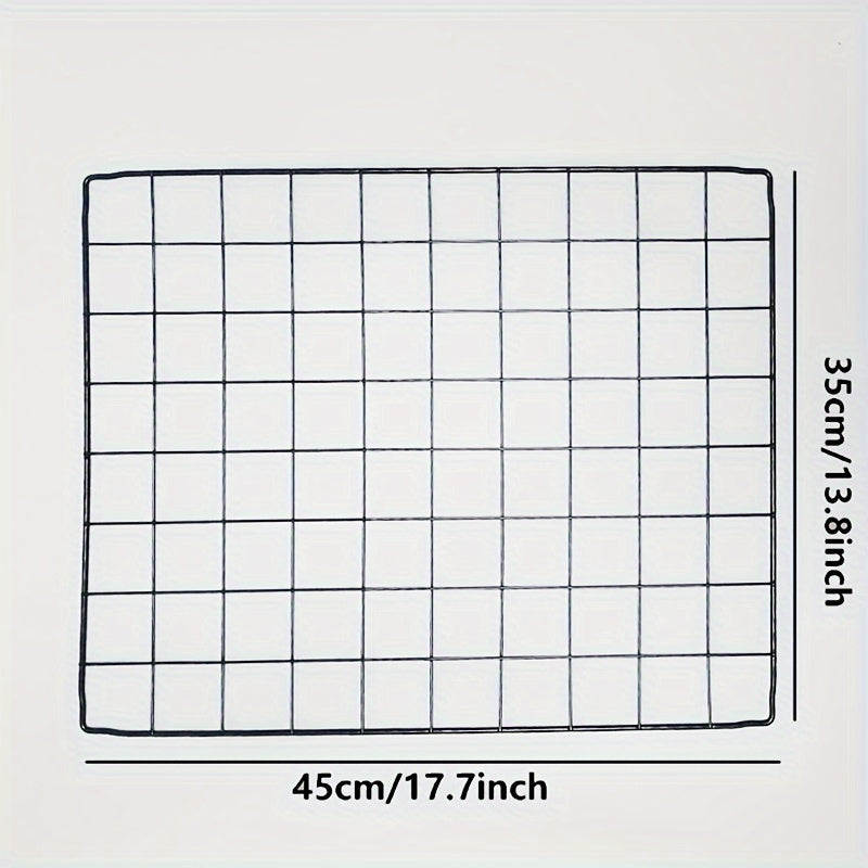 Metal Photo Wall Grid Panel Decorative Iron Display Rack Wire Grid for Photos 2 Sizes