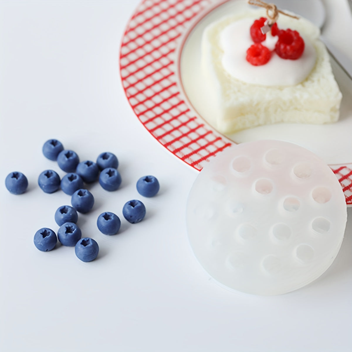 Blueberry Silicone Mold for DIY Treats Crafts Pudding Chocolate Candy Soap Candle Making Kitchen Supplies