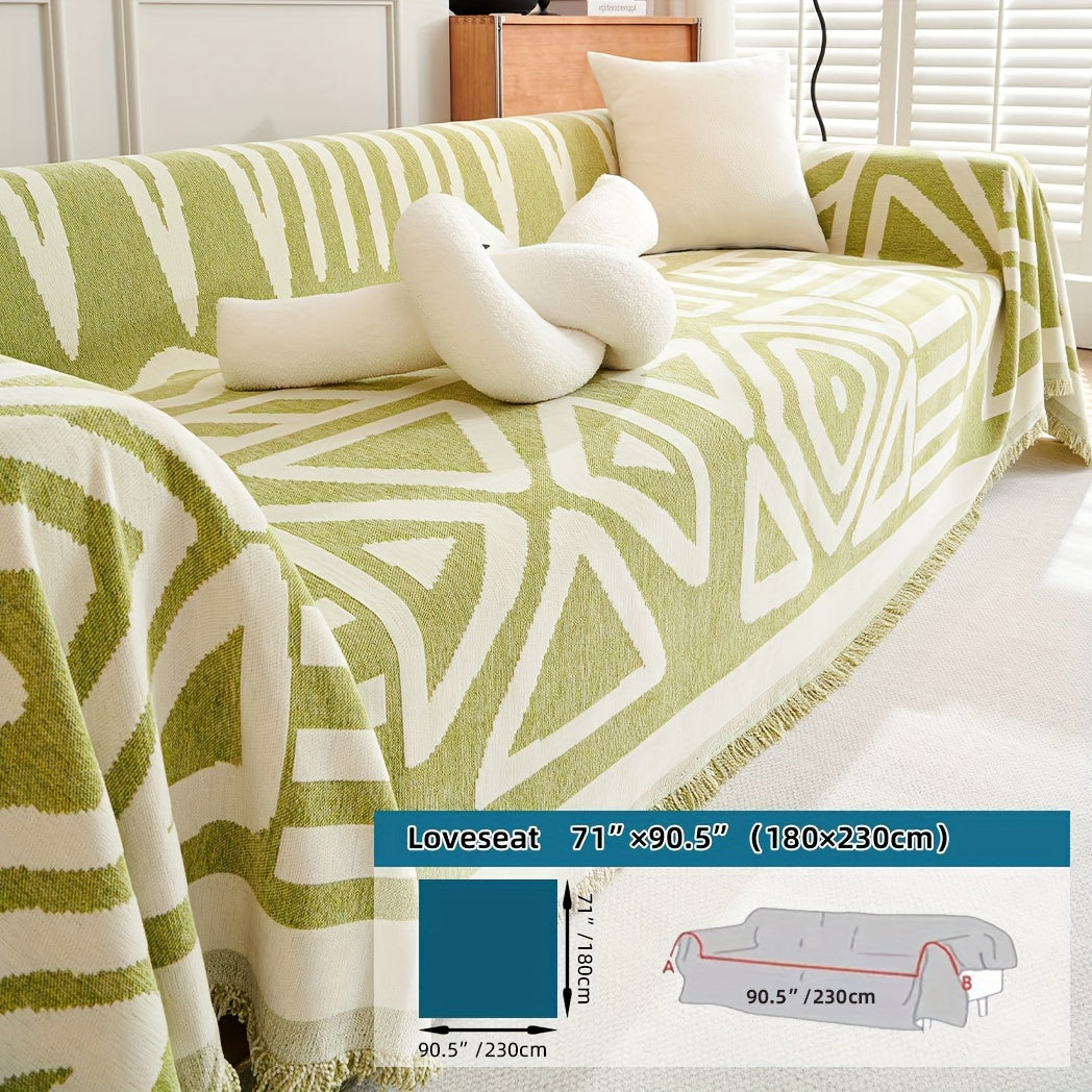 Boho Style Sofa Cover for Living Room Anti-Scratch Non-Slip Protector