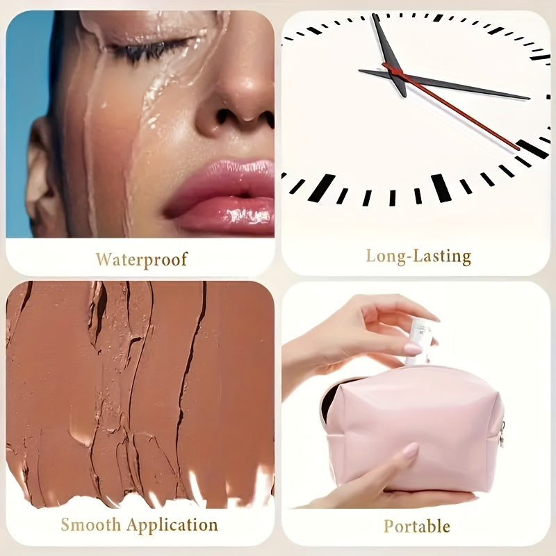 4-Piece Contour Stick Set with Highlighter Blush Bronzer Waterproof Cream Shimmery Medium Coverage