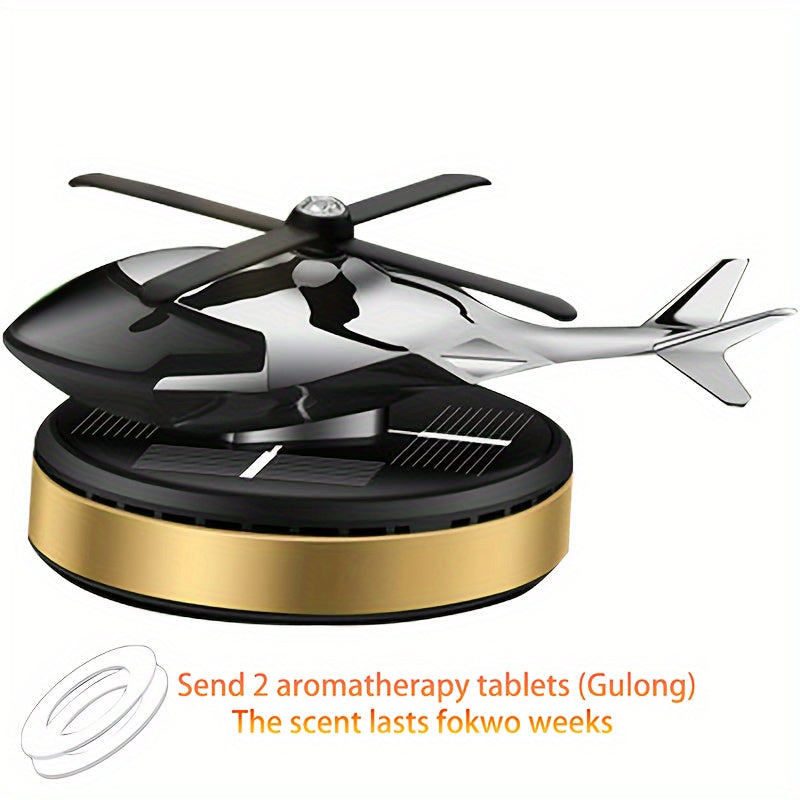 Solar Car Air Freshener Helicopter Model Solar Air Purifier Fragrance Diffuser