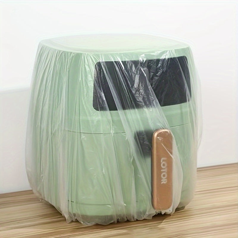 Uy jihozlari uchun plastik chang qoplamalari: Bir marta foydalanish uchun, 20 ta yoki 100 ta to'plamda mavjud. Jihozlar 20.83-44.96 sm ga mos keladi. Oshxona uskunalari, changyutgichlar va ta'minotlarni himoya qiladi.