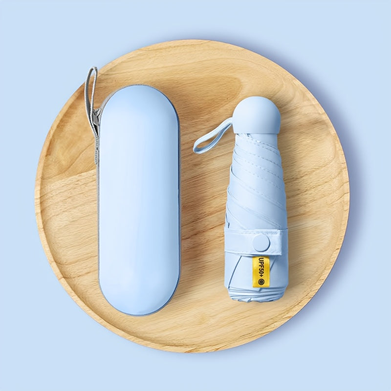 Mini Sun Umbrella with UV Protection Foldable Compact Lightweight Waterproof for Men Women