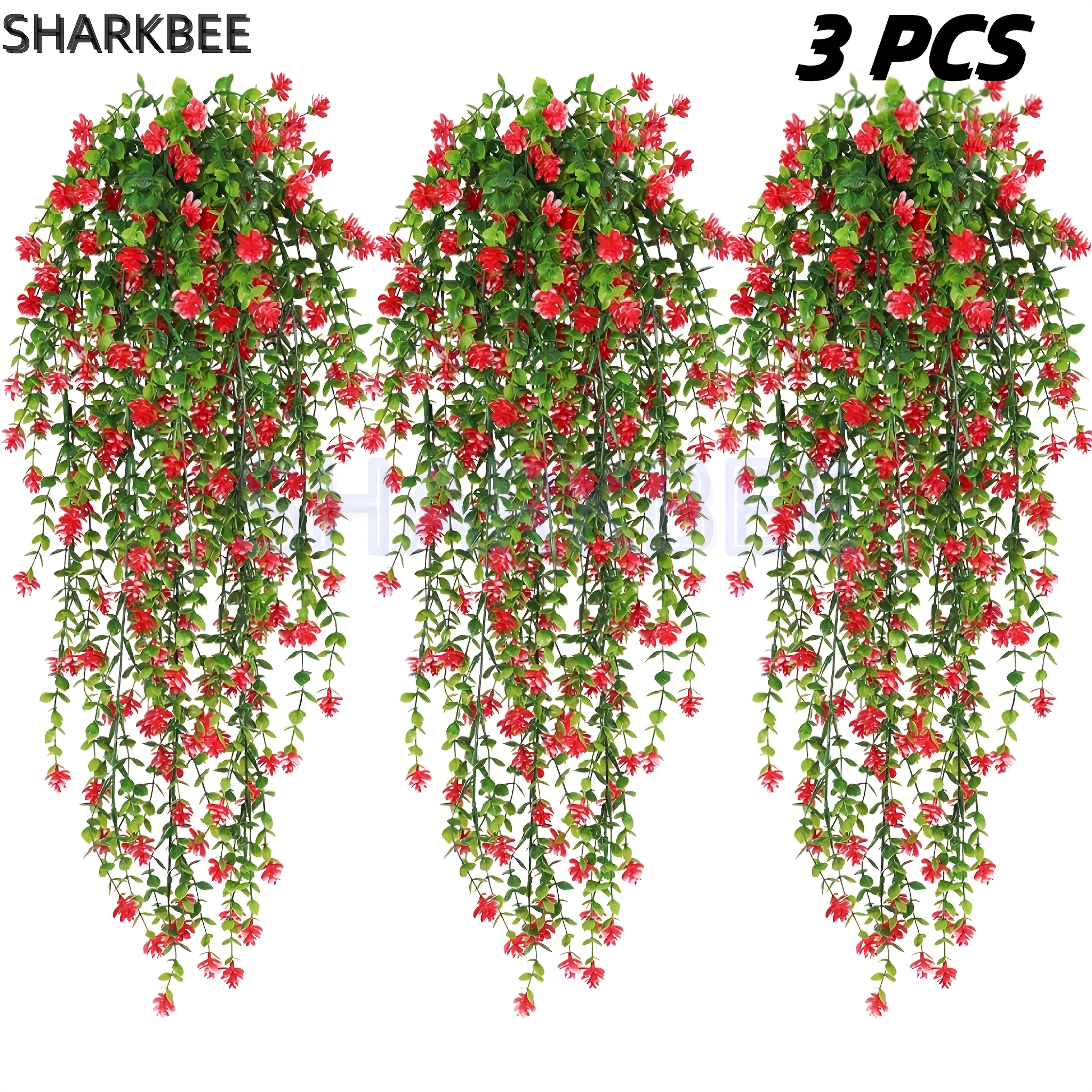 Искусственный набор висящих растений 3 шт. Искусственные стебли эвкалипта для внутреннего и наружного декора