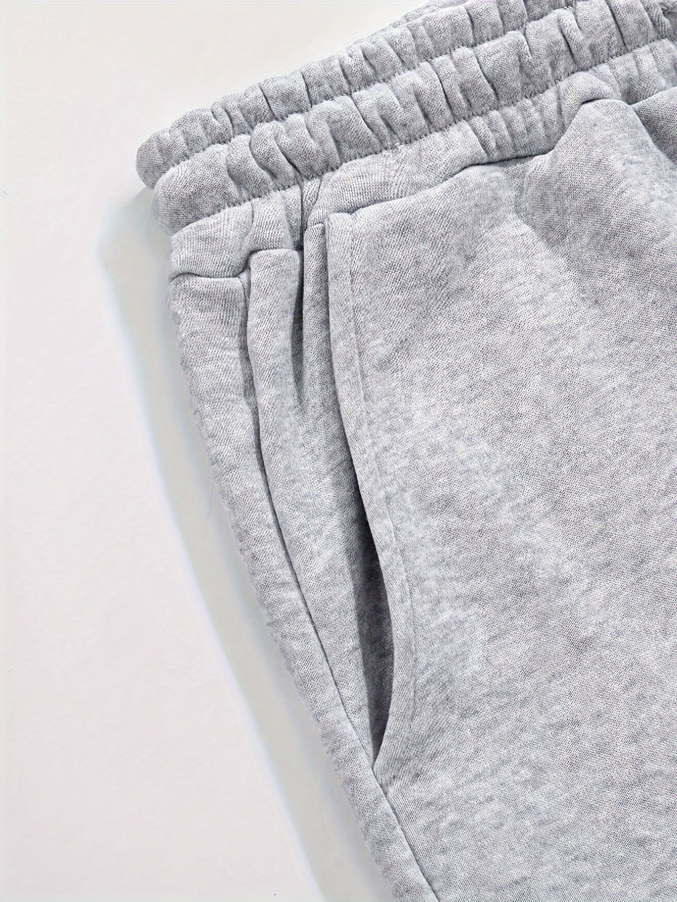 Plus Size Men's Fleece-Lined Mountain Print Sweatpants with Drawstring Waist for Fall Winter