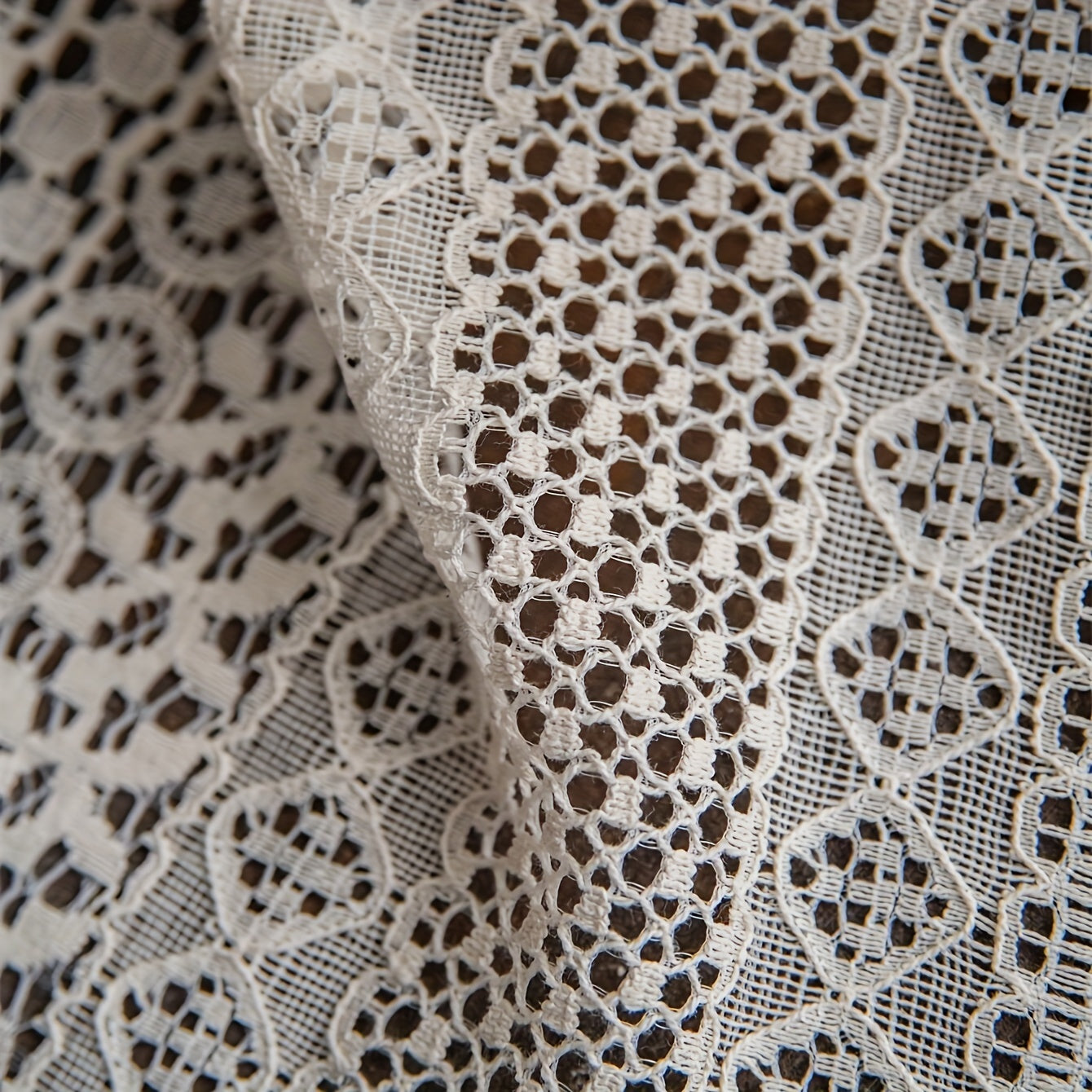 Cortinas de estilo bohemio Pop Hollow Beige con borlas, juego de cortinas translúcidas para sala de estar y dormitorio