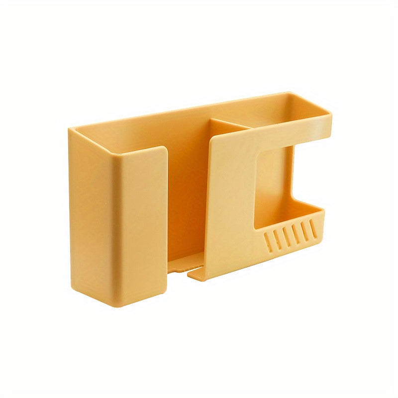 Estantería de almacenamiento de pared con soporte sin perforaciones y caja de almacenamiento de plástico para hogar y residencia