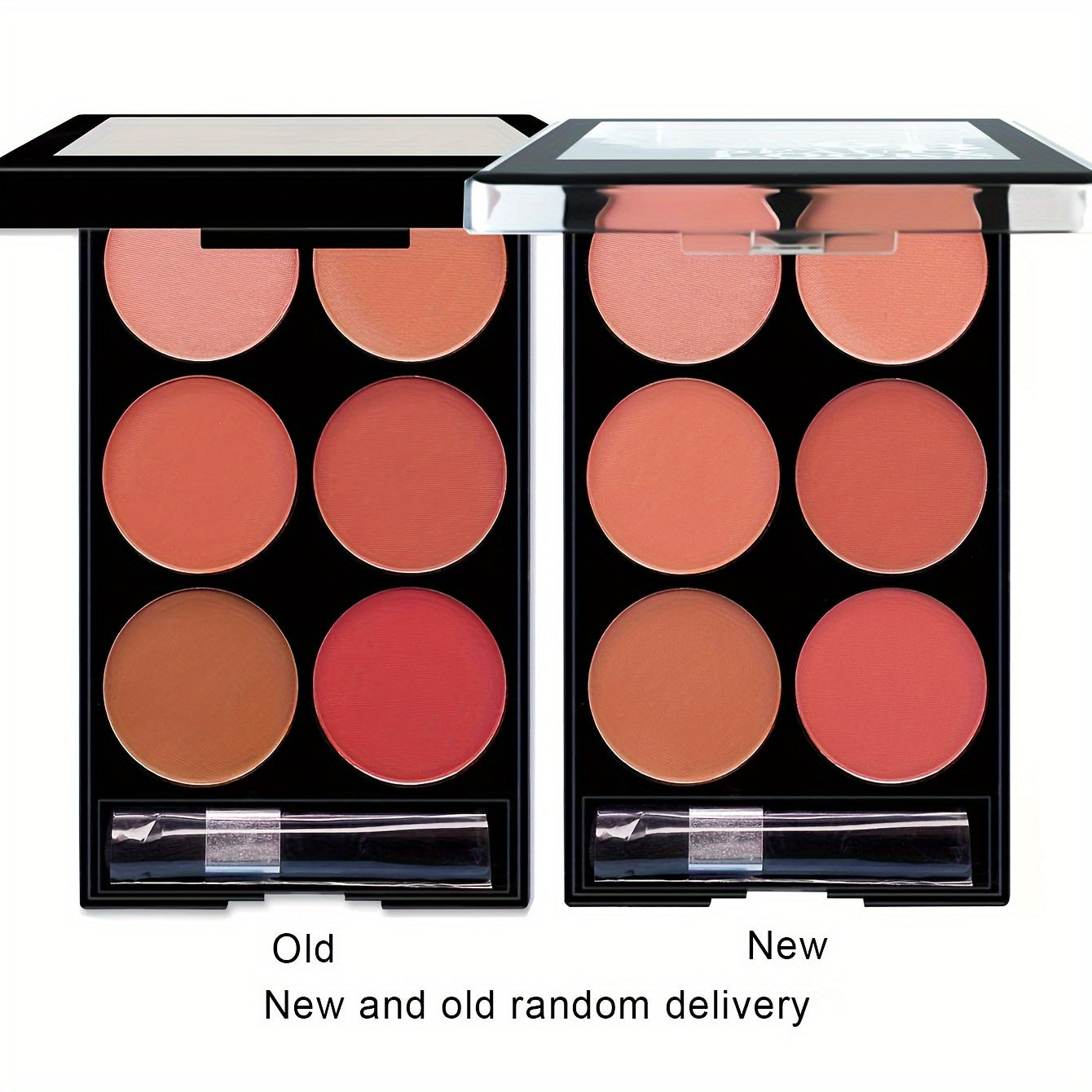 Paleta de rubor de 6 tonos para mujer, a prueba de agua, construible, tonos de piel profunda, acabado natural