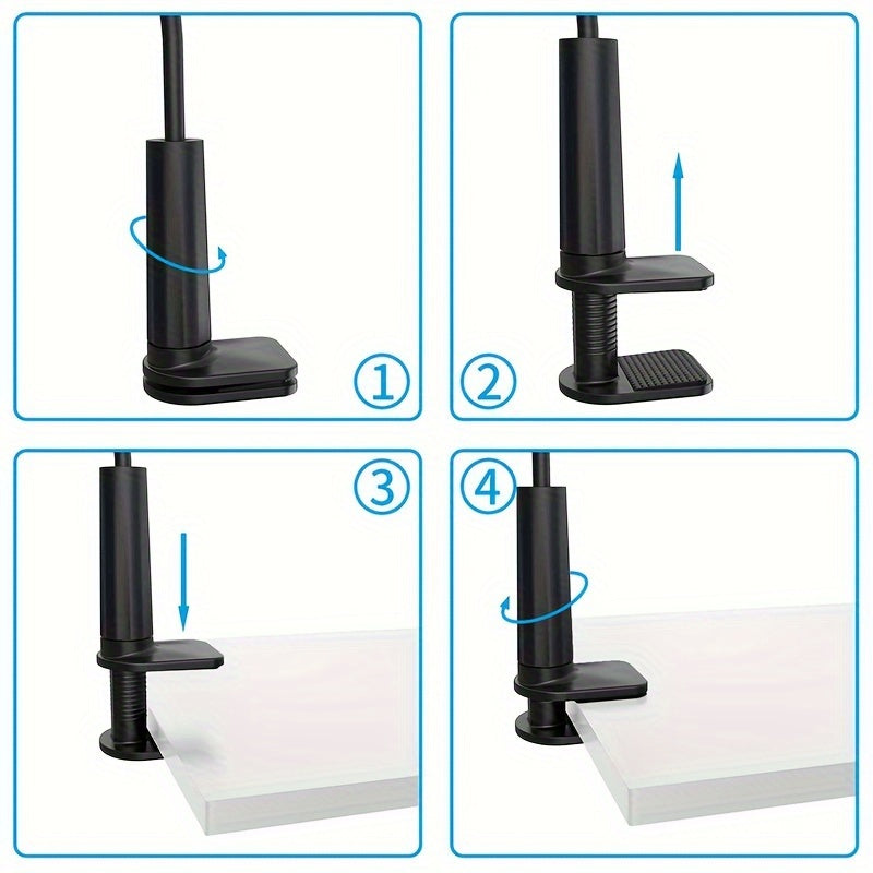 Long-Neck Mobile Phone Holder for Desktops and Bedside Tables ABS Material