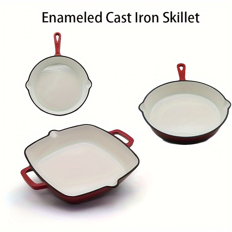 2 ta emallangan qumtaqli temir skiletlar to'plami, 25.4cm va 20.32cm, idish yuvish mashinasiga mos