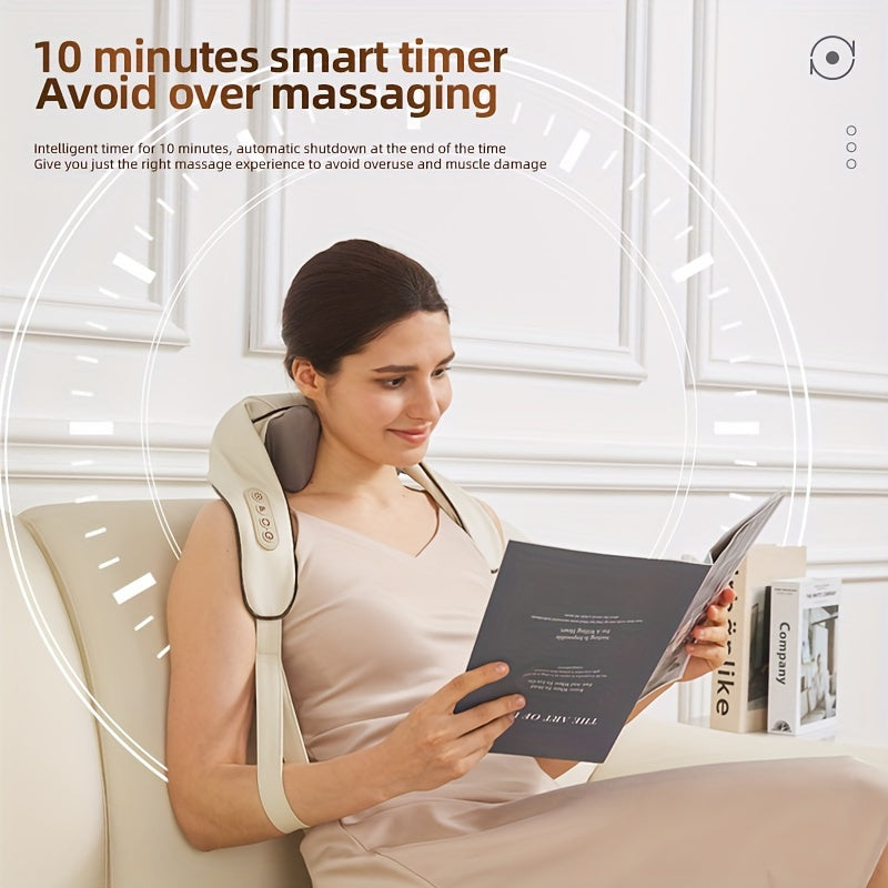 Rechargeable Cordless Electric Massage Pillow for Neck Back Shoulder Heat Kneading