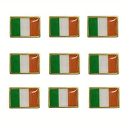 Set of 20 Irish Flag Lapel Pins Alloy Patriotic Accessories for Suits Bags and Clothing
