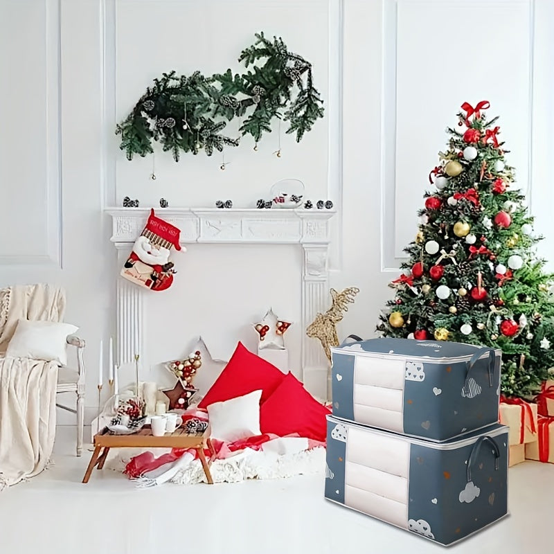 Bolsa de almacenamiento estacional para Navidad y organización del hogar, de tela duradera