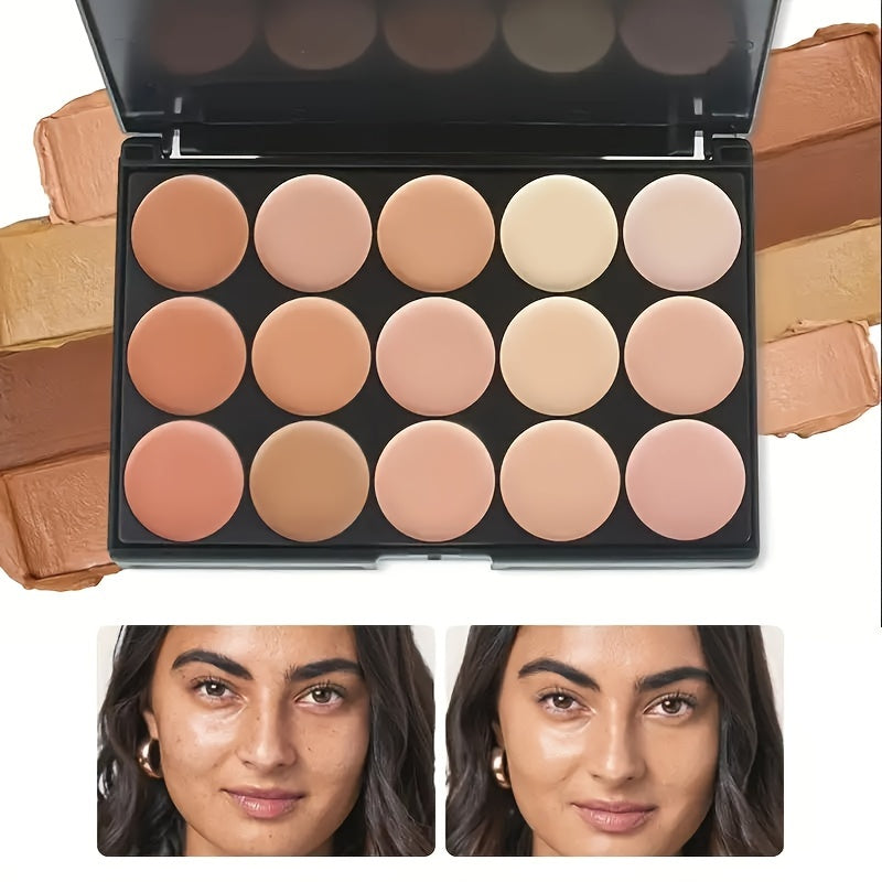 Unisex Makeup Palette and Brush Set for Concealer and Blending