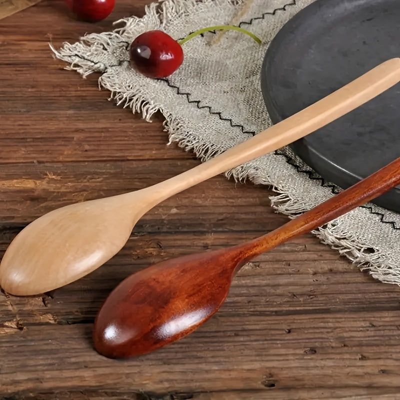 Wooden Spoon 23.5cm Long-Handle Kitchen Utensil for Cooking and Serving