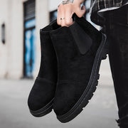 Men's Chelsea Boots Solid Color Fabric Non-Slip EVA Sole Casual Ankle Shoes