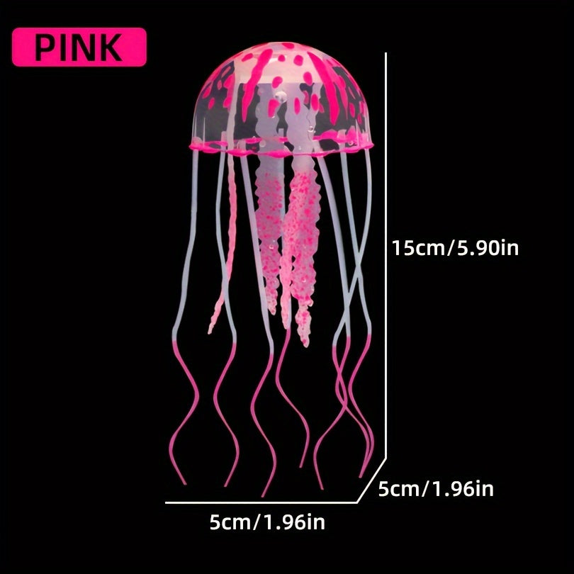 Artificial Silicone Jellyfish Aquarium Ornament for Tank Decoration