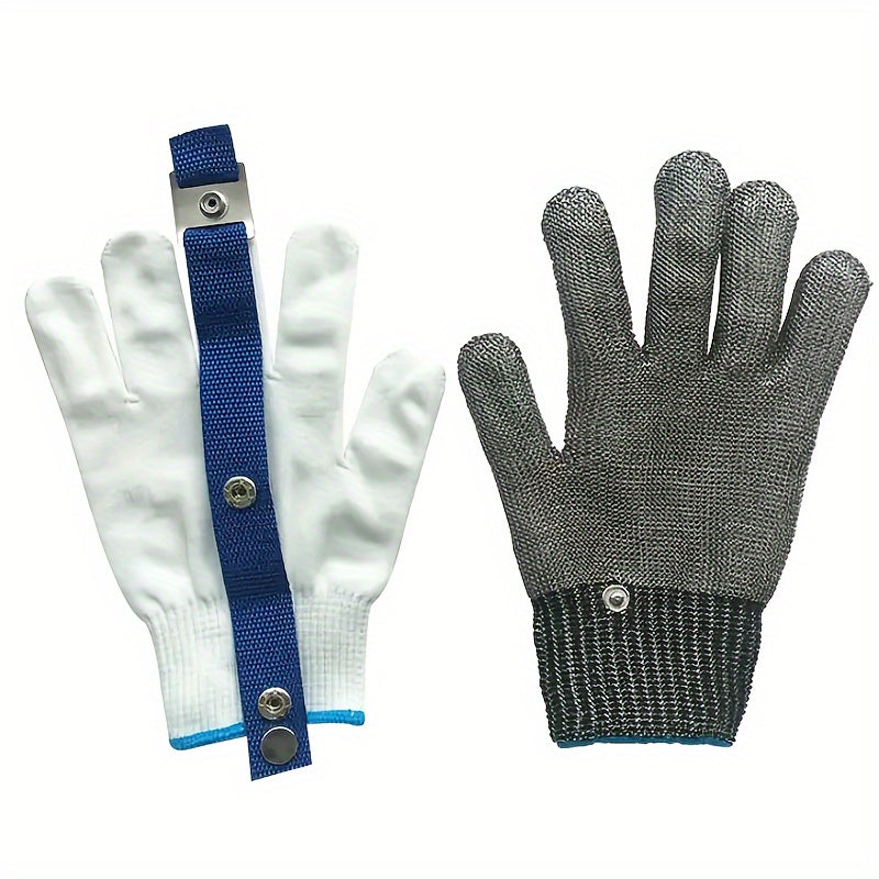 Cut-Resistant Metal Mesh Gloves for Kitchen Food Prep Safety
