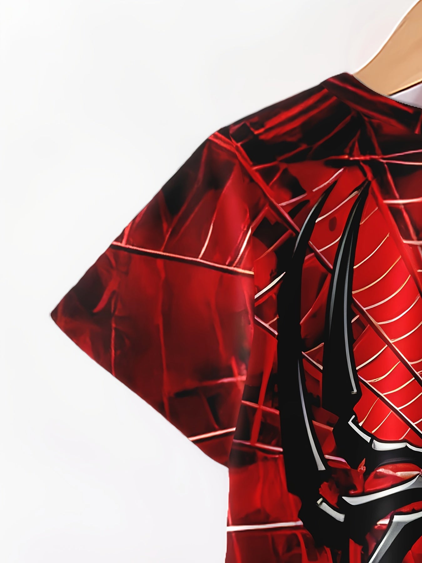 Boys' Casual 3D Printed Suit Set with Short Sleeve Sweatshirt Shorts and T-Shirt