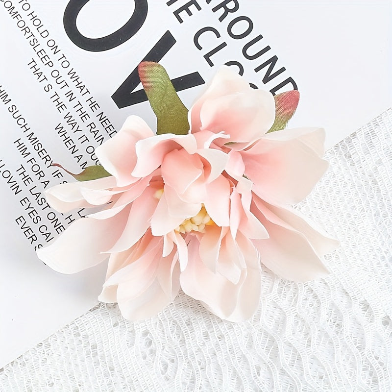 10 Handmade Chrysanthemum Silk Flower Heads for DIY Wedding Party Decor