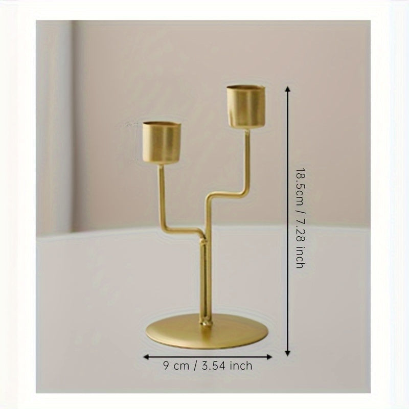 European-Style Iron Candle Holder for Dining Room Decor