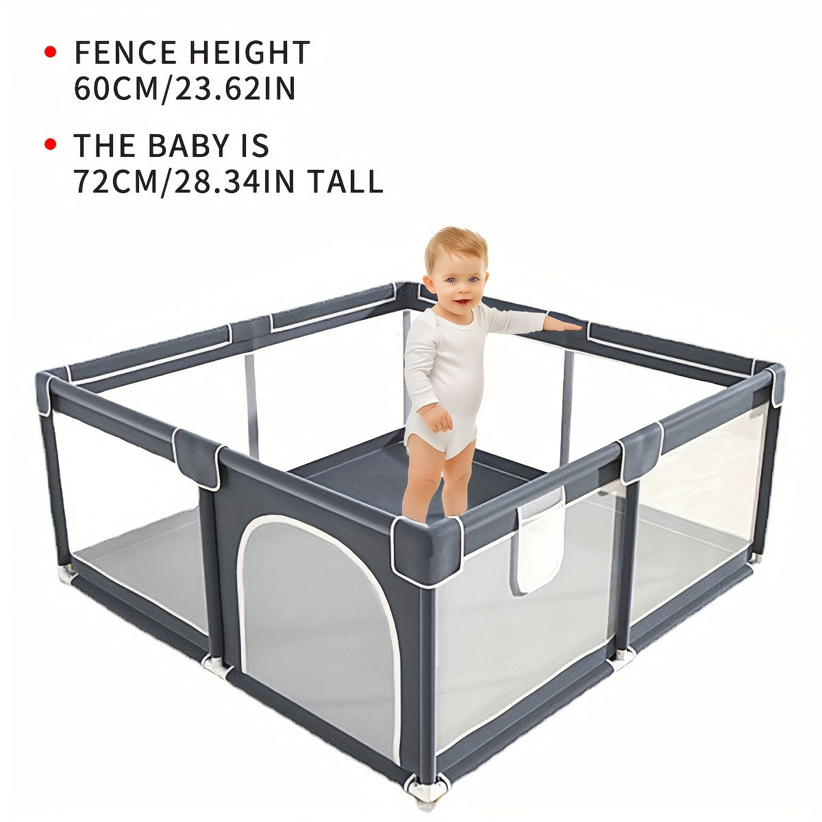 Baby Playpen for Infants and Toddlers Portable Indoor Outdoor Sturdy Mesh Polyester