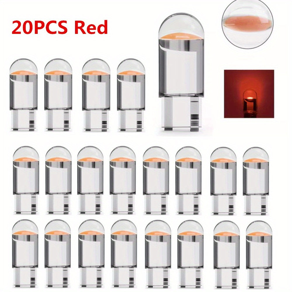 Bombillas LED blancas 20X 194 T10 W5W 6000K para interior, reemplazo de luz