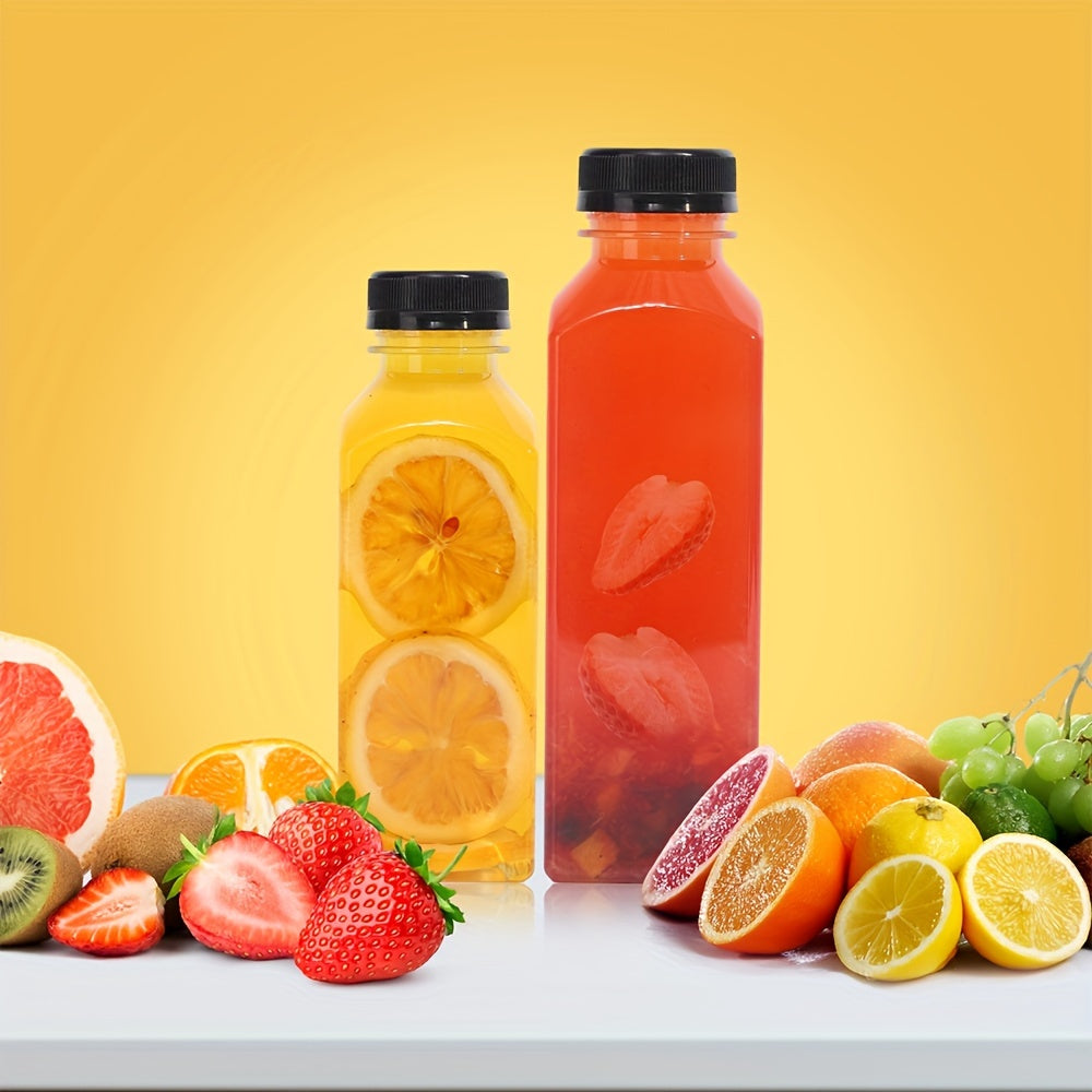 Botellas de jugo de plástico 1 o 4 pack tapas a prueba de fugas para batidos y bebidas