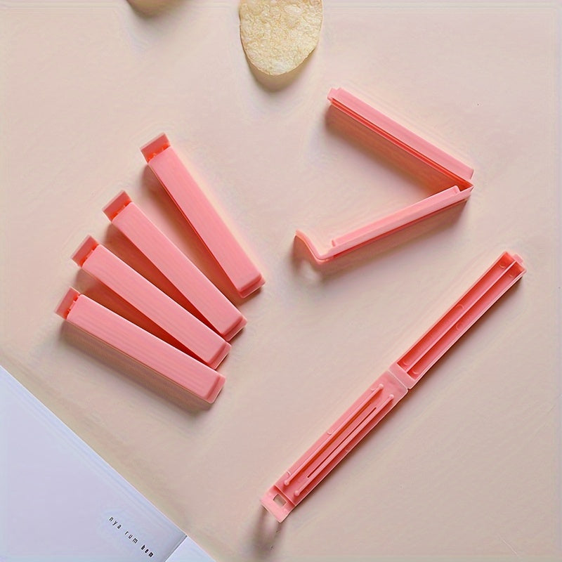 Oshxonada turli plastik va meva sumkalarini muhrlash va tartibga solish uchun 6 ta oziq-ovqat sumkasi kliplari to'plami