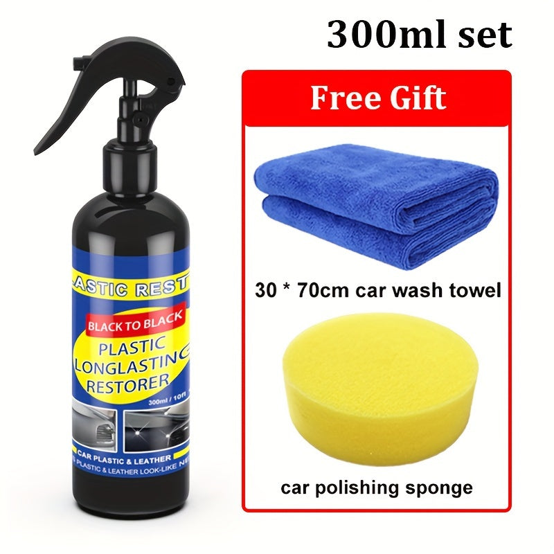 Car Plastic Restorer Exterior Rubber and Plastic Care Deep Cleaning Shine 30ML 50ML 100ML 300ML
