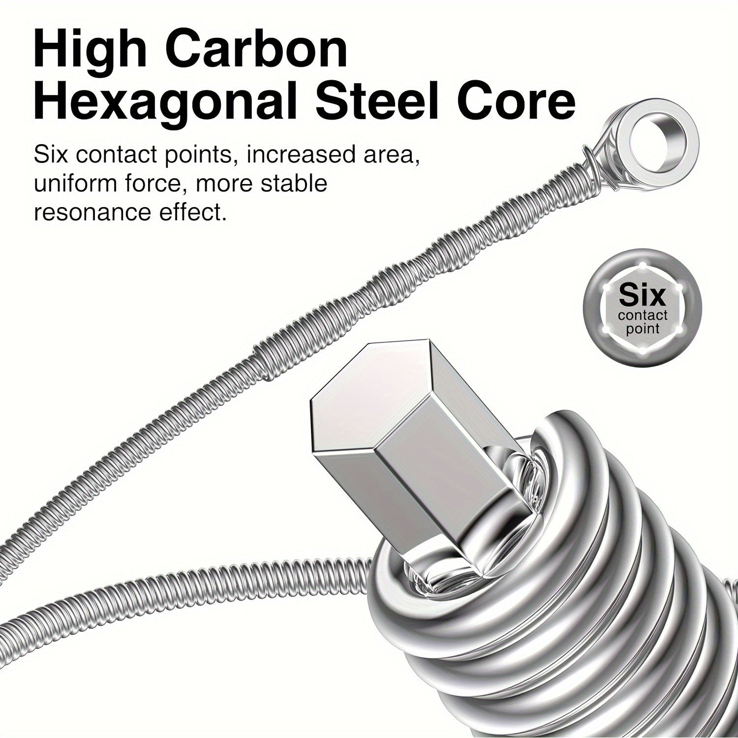 6-Pack Electric Guitar Strings Nickel-Plated Steel 010-046 Bright Tones