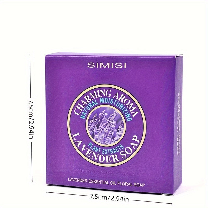 Jabón hidratante artesanal de lavanda para todo tipo de piel 80g