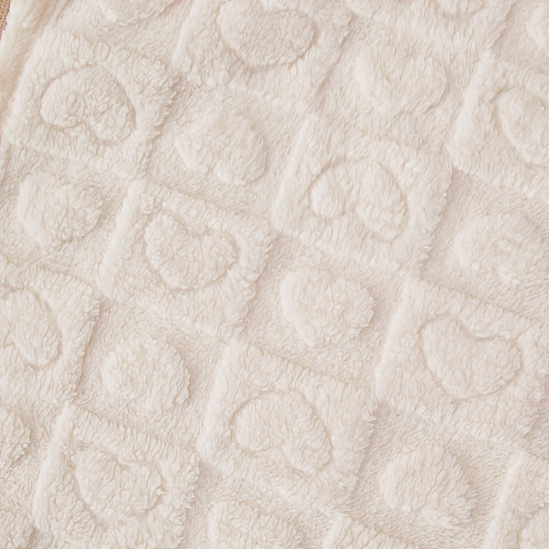 Heart Pattern Mini Eggs Plush Blanket for Kids Warm Cozy Swaddle for Autumn Winter