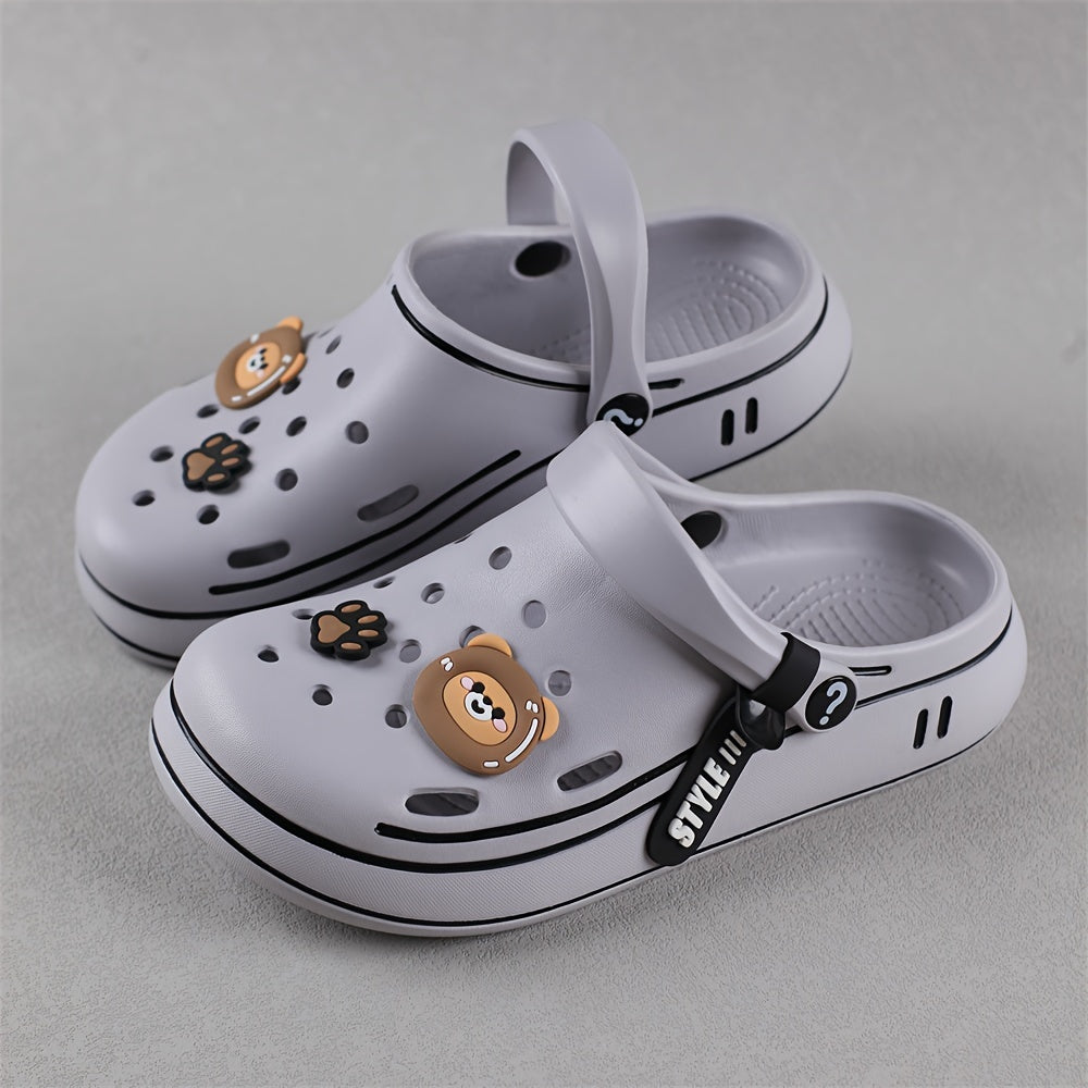 Boys Outdoor Slippers EVA Cartoon Slip-On All-Season Casual Durable