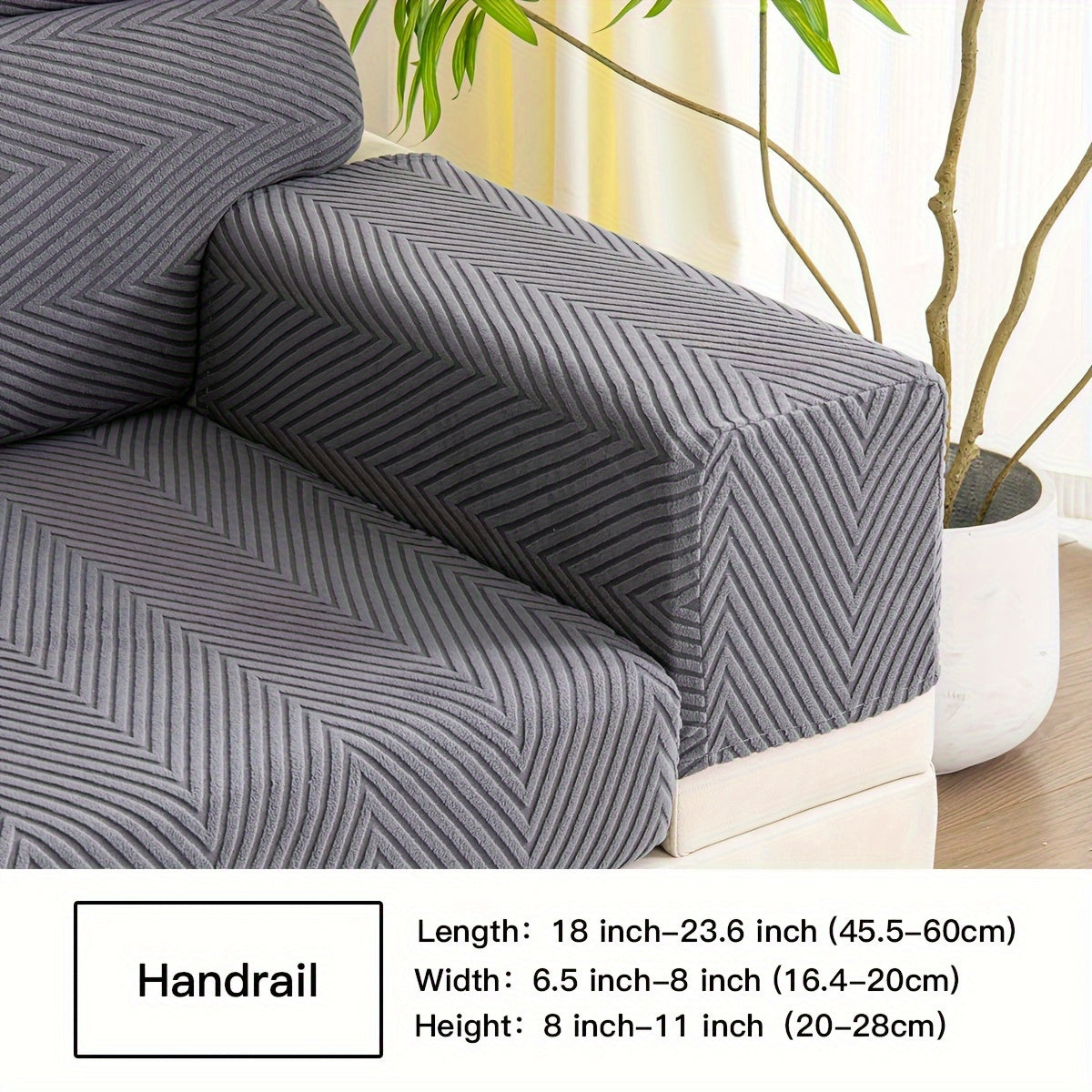 Waterproof Sofa Cover Elastic Stretch Jacquard Argyle Pattern for Home or Office