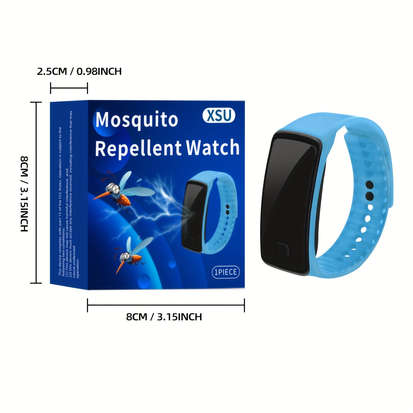 Unisex Silicone Mosquito Repellent Bracelet Outdoor Bug Protector Blue