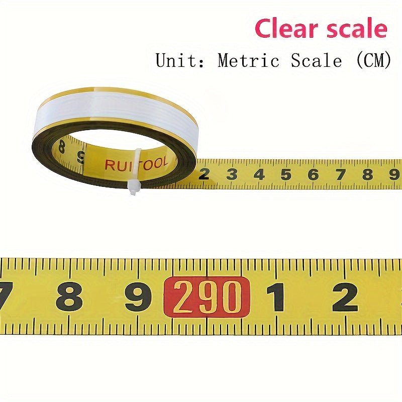 Self-Adhesive Tape Measure Iron 0.5 Inch Wide Metric Scale for Woodworking