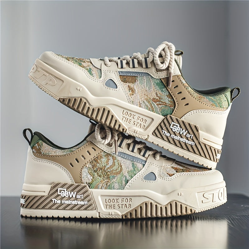 Men's Street Style Graphic Sneakers Breathable Non-Slip All-Season Casual Shoes