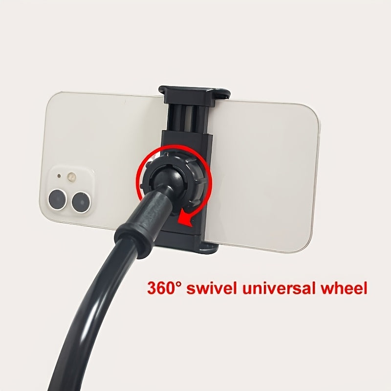 Mobile Phone Clip Holder with Soft Grip, 80cm Long Arm, 360° Rotation