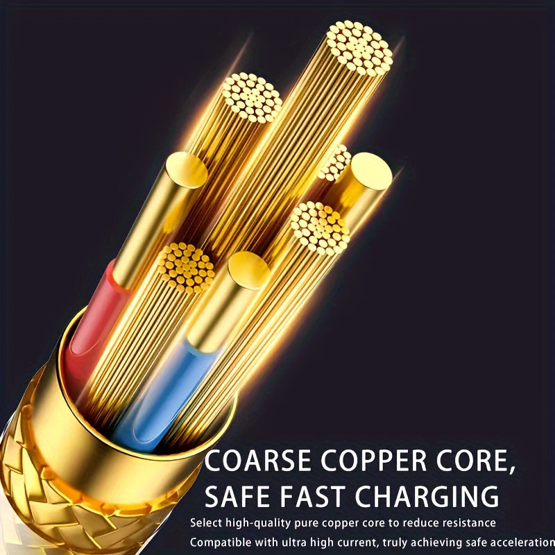 100W USB Type-C Fast Charging Cable with LED Indicator 100cm 150cm 198cm