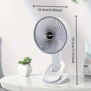 USB-Powered Foldable Mini Desk Fan Portable Adjustable Quiet Lightweight Cooling