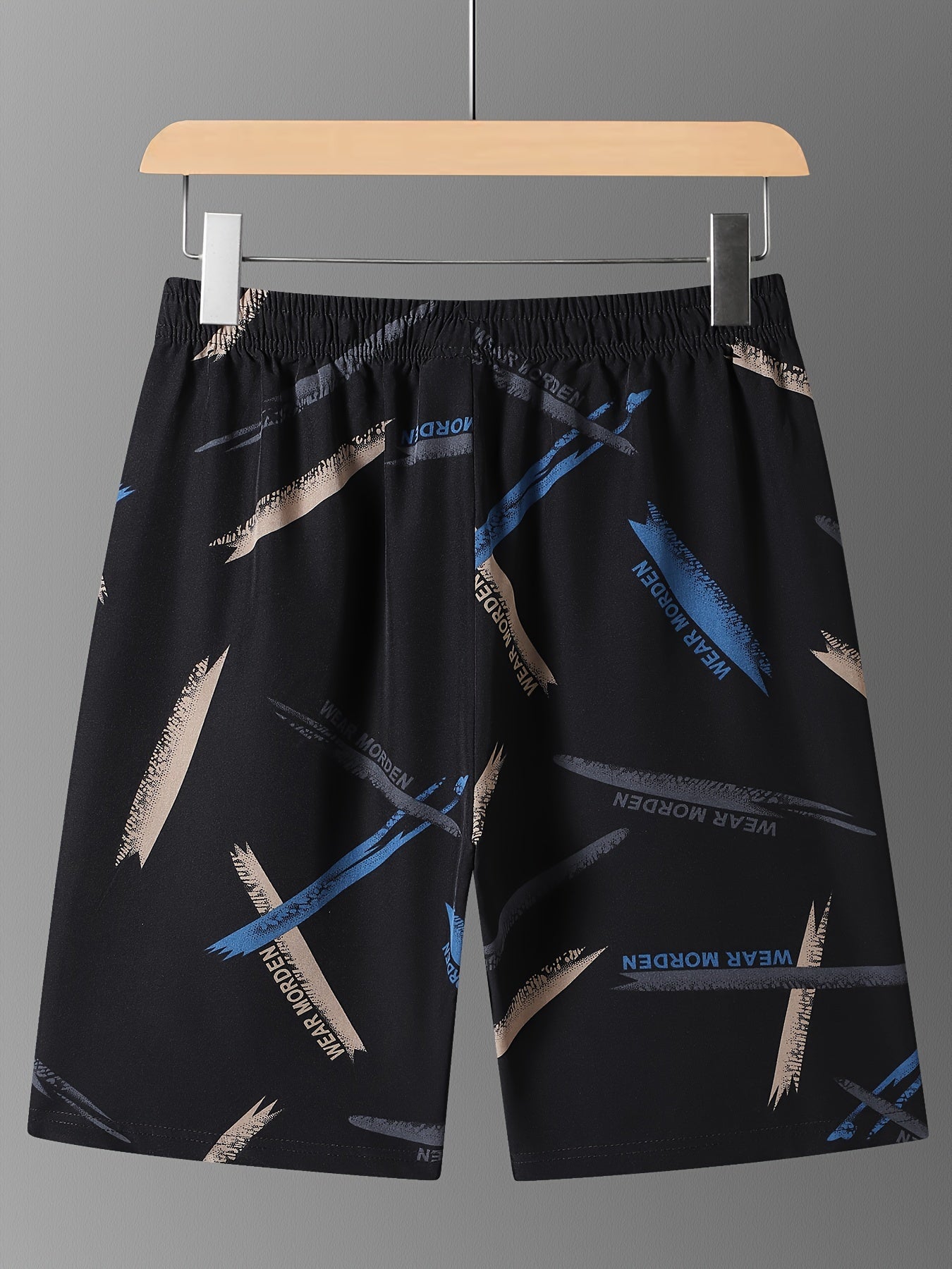 Men's Summer Knee-Length Shorts Breathable Polyester Spandex with Unique Print