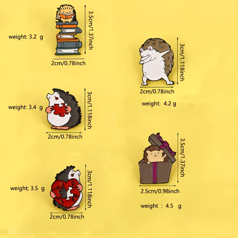 Набор из 4 брошей с мультяшными животными для девочек, украшения из эмалевого сплава
