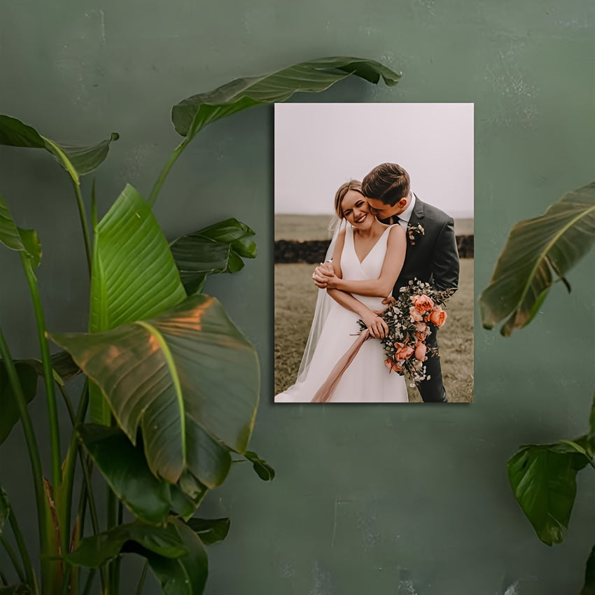 Personalized Family Photo Canvas Print Framed Wall Art for Living Room Bedroom Office