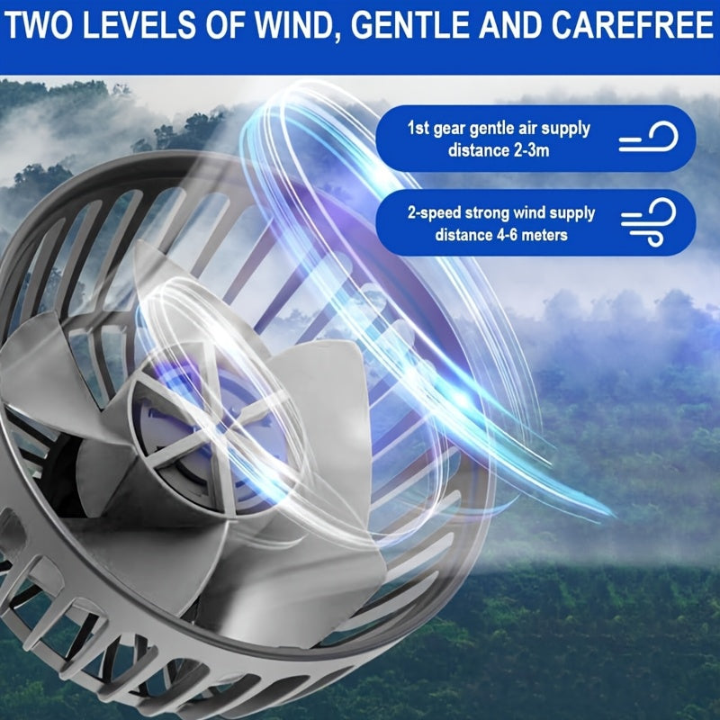 USB interfeysli elektron ventilyator 5V quvvat va 15W bilan, uy va avtomobil uchun ikki tezlikli shamol sozlamasi, noutbuklar va kompyuterlar bilan mos keladi.