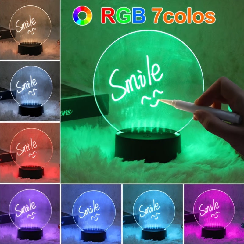 3D Illusion Night Light for Room Decor Touch Control 16 Color Changing USB Battery Powered