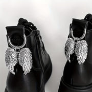 Unisex Punk Angel Wings Shoe Accessories Detachable Buckle Pendant