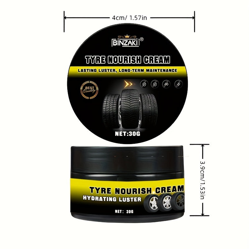 Universal Tire Wax Darkening Brightener for Black Rubber and Plastic Protectors