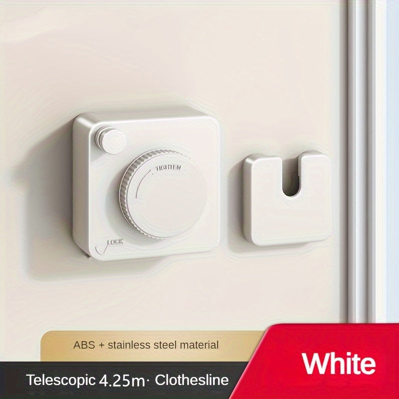 Идеальное решение для нужд сушки в помещении, этот прочный выдвижной катушечный шнур для одежды из нержавеющей стали 304 имеет длину 4,25 метра. Идеален для арендуемых комнат или балконов, он прекрасно подходит для развешивания полотенец, одеял и белья.