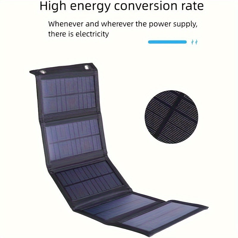 35W портативное солнечное зарядное устройство, складной внешний кемпинговый аккумулятор с USB-выходом 5V